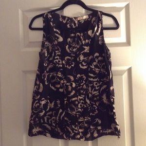 REBECCA TAYLOR Floral Silk Tank